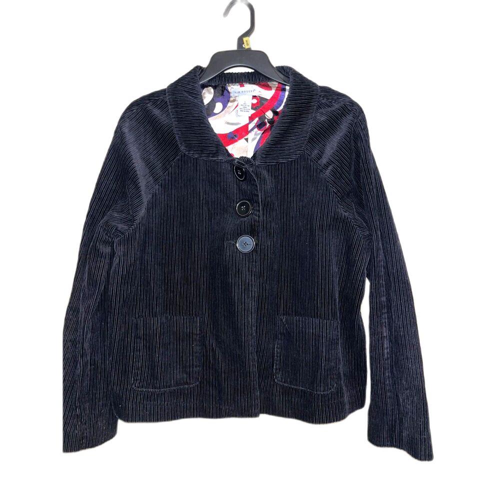Y2K Blue Cord Cropped Jacket